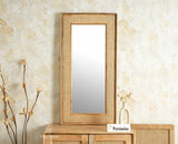 Boston Solid Wood Frame with Mirror Furniselan Natural Finish