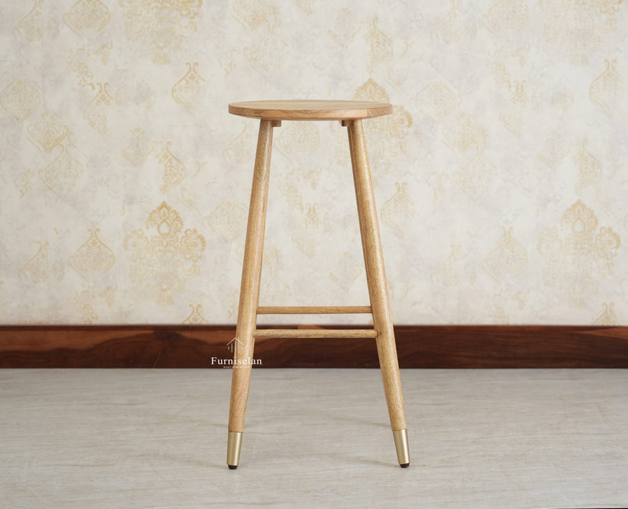 Boston Solid Wood Kitchen Bar Stool Furniselan Natural Finish 