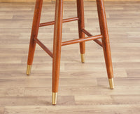 Boston Solid Wood Kitchen Bar Stool Furniselan Brown-Finish
