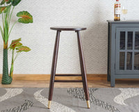 Boston Solid Wood Kitchen Bar Stool Furniselan Grey-Finish