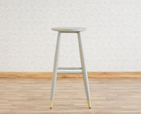 Boston Solid Wood Kitchen Bar Stool Furniselan Cool-Grey