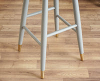 Boston Solid Wood Kitchen Bar Stool Furniselan Cool-Grey