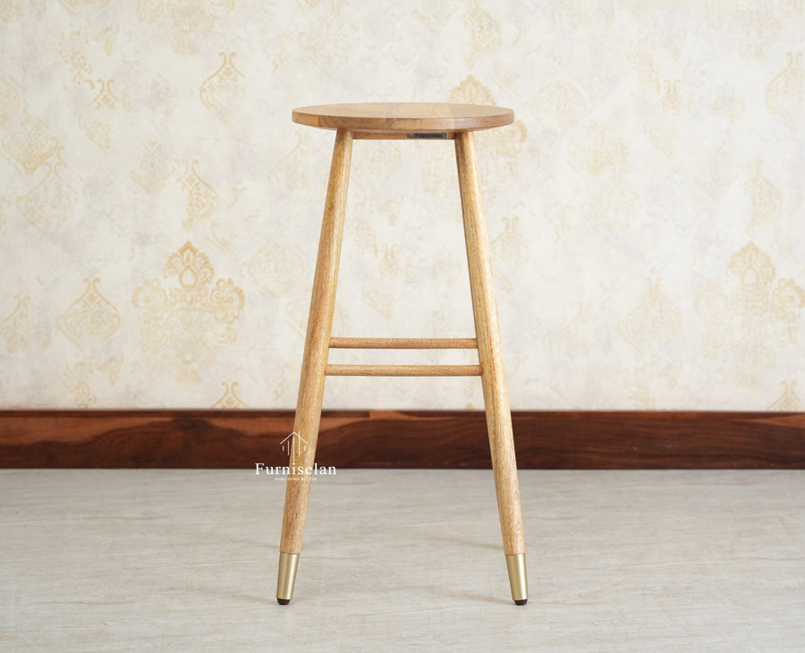Boston Solid Wood Kitchen Bar Stool Furniselan Natural Finish 