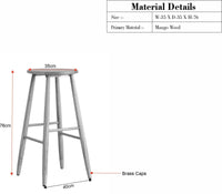 Boston Solid Wood Kitchen Bar Stool Furniselan Natural Finish 