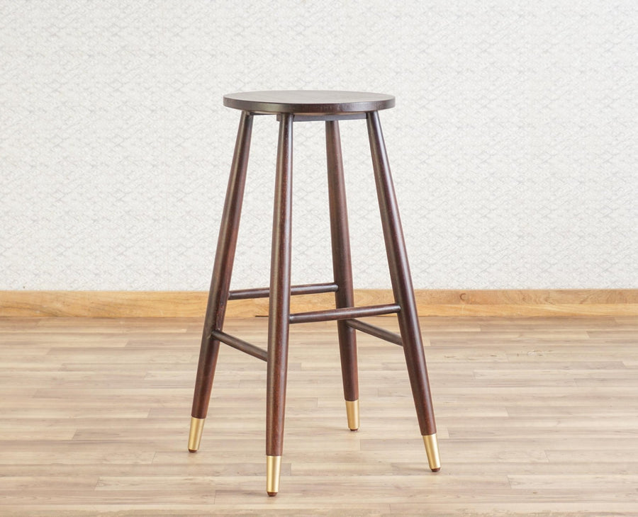 Boston Solid Wood Kitchen Bar Stool Furniselan Grey-Finish