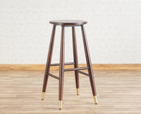 Boston Solid Wood Kitchen Bar Stool Furniselan Grey-Finish