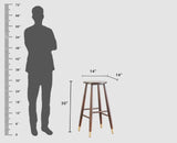 Boston Solid Wood Kitchen Bar Stool Furniselan Grey-Finish