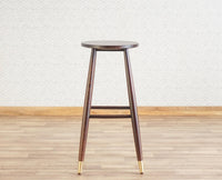 Boston Solid Wood Kitchen Bar Stool Furniselan Grey-Finish