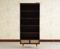 Boston Solid Wood Large Bookshelf for Office,Study Room, Livingroom grey finish