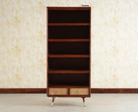 Boston Solid Wood Large Bookshelf for Office,Study Room, Livingroom brown finish