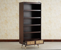 Boston Solid Wood Large Bookshelf for Office,Study Room, Livingroom grey finish