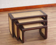 Boston Solid Wood Multipurpose Nesting Table Set of Three - Stools - Furniselan