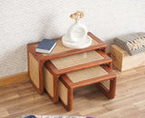 Boston Solid Wood Multipurpose Nesting Table Set of Three