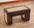 Boston Solid Wood Multipurpose Nesting Table Set of Three - Stools - Furniselan