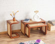 Boston Solid Wood Multipurpose Nesting Table Set of Three Furniselan