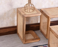 Boston Solid Wood Multipurpose Nesting Table Set of Three - Stools - Furniselan