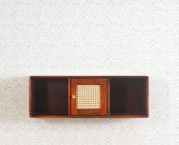 Boston Solid Wood One Door Wall Shelve Furniselan Brown-Finish