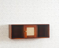 Boston Solid Wood One Door Wall Shelve Furniselan Brown-Finish