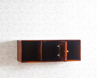 Boston Solid Wood One Door Wall Shelve Furniselan Brown-Finish