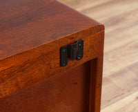 Boston Solid Wood One Door Wall Shelve Furniselan Brown-Finish
