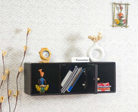 Boston Solid Wood One Door Wall Shelve Furniselan Grey-Finish