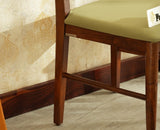Boston Solid Wood Rattan Cane Dining Table Four Seater Set Square Furniselan Teak-Finish