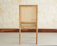 Boston Solid Wood Rattan Cane Chair Set of Two Furniselan Natural Finish
