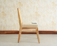 Boston Solid Wood Rattan Cane Chair Set of Two Furniselan Natural Finish