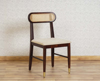 Boston Solid Wood Rattan Cane Chair Set of Two Furniselan Grey-Finish