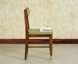 Boston Solid Wood Rattan Cane Dining Table Four Seater Set Square Furniselan Teak-Finish