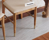 Boston Solid Wood Rattan Cane Dining Table Four Seater Set Furniselan Natural-Finish