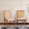 Boston Solid Wood Rattan Cane Chair Set of Two - Dining Chair - Furniselan Brown-Finish