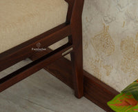 Boston Solid Wood Rattan Cane Chair Set of Two Furniselan Grey Finish