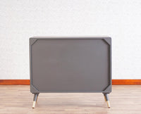 Boston Solid Wood Rattan Cane Chest of Drawer Four Drawer - Chest of Drawer - Furniselan Slate-Grey