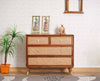 Boston Solid Wood Rattan Cane Chest of Drawer Four Drawer FurniselanFurniselan