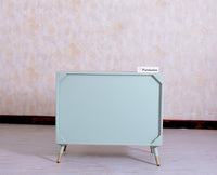 Boston Solid Wood Rattan Cane Chest of Drawer Four Drawer - Chest of Drawer - Furniselan-Silt-Green 