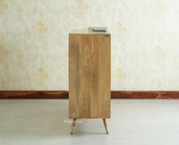 Boston Solid Wood Rattan Cane Chest of Drawer Six Drawer Dressing Chester Furniselan Natural Finish