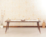 Boston solid wood rattan cane dining table eight seater dining table