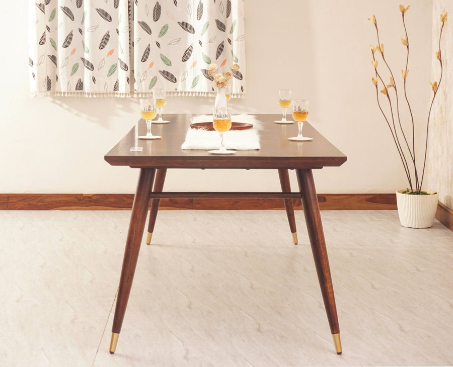 Boston Solid Wood Rattan Cane Dining Table Eight Seater - Dining Set - Furniselan Grey Finish