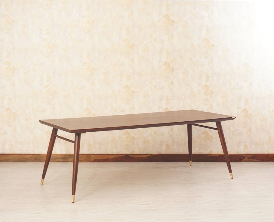 Boston Solid Wood Rattan Cane Dining Table Eight Seater - Dining Set - Furniselan Grey Finish