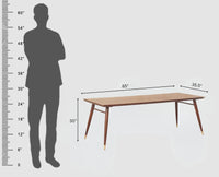 Boston solid wood rattan cane dining table eight seater dining table - Dining Set - Furniselan Natural Finish