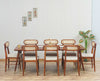 Boston Solid Wood Rattan Cane Dining Table Eight Seater Set Furniselan Brown-FinishFurniselan