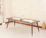 Boston Solid Wood Rattan Cane Dining Table Eight Seater Set - Dining Set - Furniselan Grey-Finish