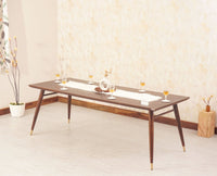 Boston Solid Wood Rattan Cane Dining Table Eight Seater Set - Dining Set - Furniselan Grey-Finish