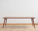Boston Solid Wood Rattan Cane Dining Table Eight Seater Set Furniselan Brown-Finish
