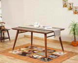Boston Solid Wood Rattan Cane Dining Table four Seater