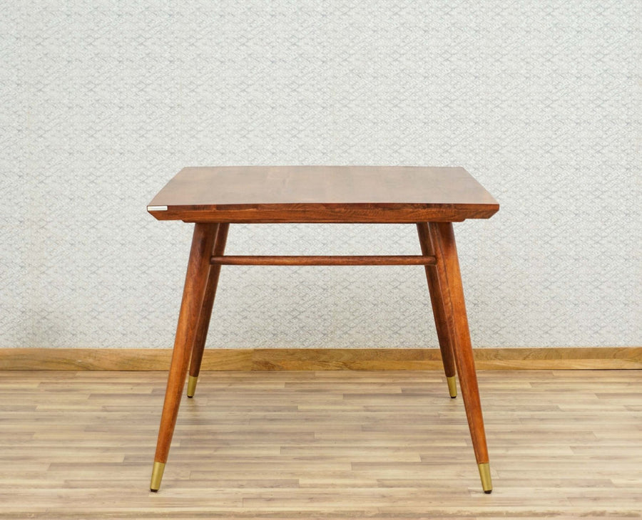 Boston Solid Wood Rattan Cane Dining Table four Seater Furniselan Brown-Finish