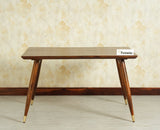 Boston Solid Wood Rattan Cane Dining Table four Seater - Dining Set - Furniselan Teak-Finish