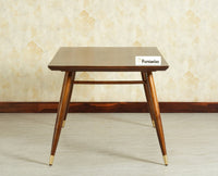 Boston Solid Wood Rattan Cane Dining Table Four Seater Set Square Furniselan Teak-Finish