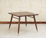 Boston Solid Wood Rattan Cane Dining Table Four Seater Set Square - Dining Set - Furniselan Grey-Finish